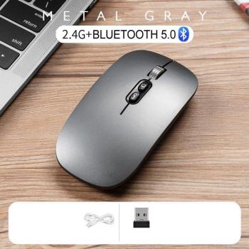 Mouse delgado inalámbrico con Bluetooth 5.0, 2.4G y 3 configuraciones de DPI