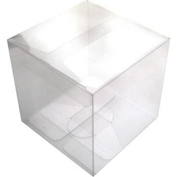 Clear 4x4x4mm PVC Sugar Box Set – 25 Units for Parties & Weddings