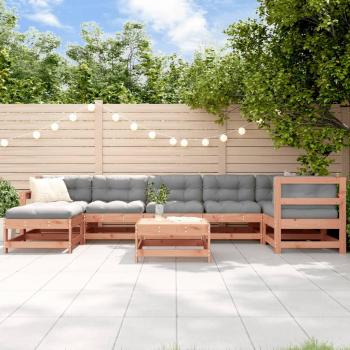 VidaXL Lawn Lounge Set with Pillows, 8 Components, Douglas Pine