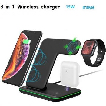 15W QI Ladegerät 4 in 1 für iPhone, Apple Watch und AirPods