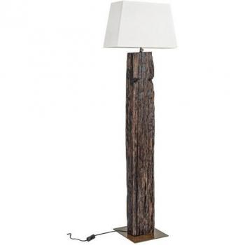 Nachhaltige Stehlampe Hugo aus recyceltem Teakholz, 155 cm
