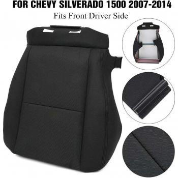 2007 Chevy Silverado 1500 2500HD 3500HD Black Cloth Front Driver Bottom Seat Cover