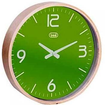 Orologio per interni Trevi, colore verde, legno