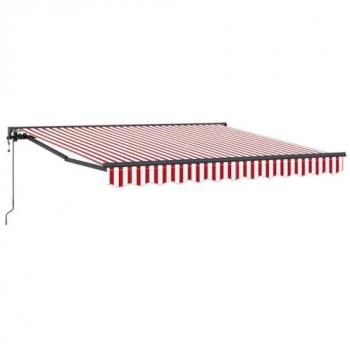 Store Rétractable VidaXL 300x250 cm Rouge et Blanc
