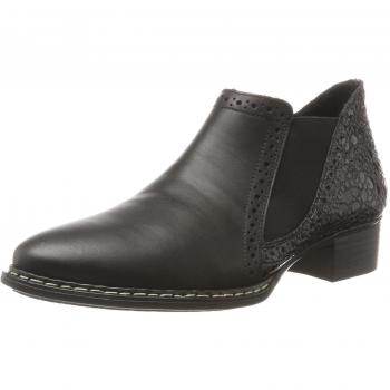 Rieker 53652 Stivali Chelsea Donna Nero/Granit 38 EU