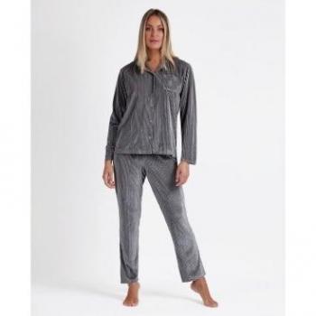 Homewear Gris L Poliéster Rayado Admas
