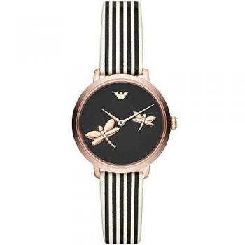 Emporio Armani Frauenuhr – Analog-Quarz mit Lederarmband (AR11232)