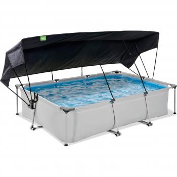 Piscine enfant avec pompe filtrante et voile d'ombrage Exit Toys Soft 300x200x65 cm