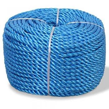VidaXL Blue Twisted Rope 14 mm 100 m