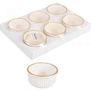 Ruby Ceramic Gilt Baking Dish Set of 6