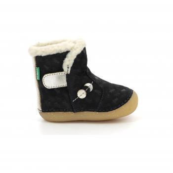 Scarponcini da bambina Kickers So Windy in pelle imbottiti con suola morbida
