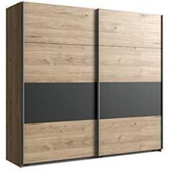 Armoire Portes coulissantes Pegane – Style Hickory Graphite