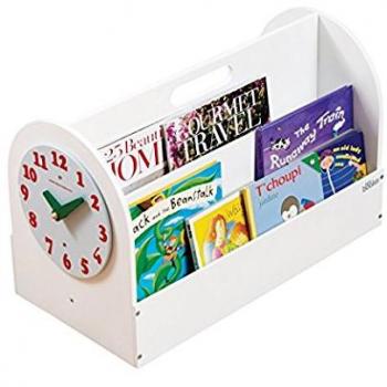 Scatola per Libri con Orologio Giocattolo, Tidy Books, Bianco