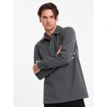 OMBRE Herren Poloshirt aus strukturiertem Strick