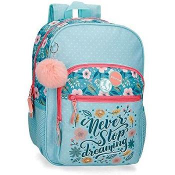 Mochila Escolar Movom Never Stop Dreaming Azul 13,68L