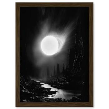 A4 Hades Abyss in Monochrome – Wall Decor