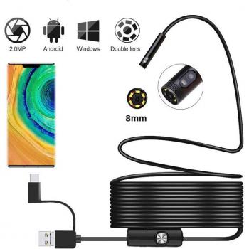 8mm Dual Objektiv Inspektionskamera Typ C USB für Android