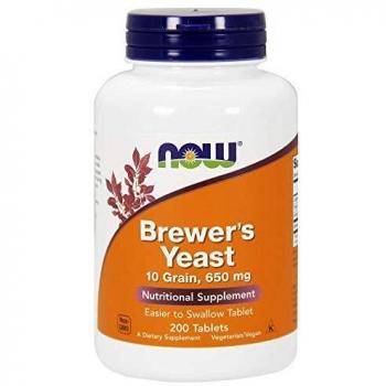 Natural Vitality Brewers Yeast 650 mg, 200 Tablet Bottle