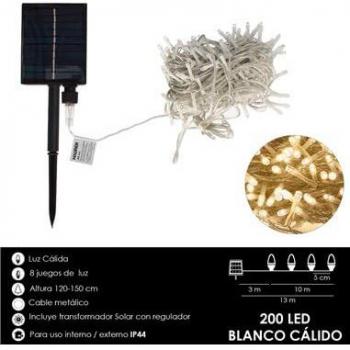 Luci di Natale 200 LED solari batteria ricaricabile IP44