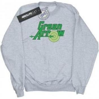 Dc Comics Ladies Grey Sweatshirt featuring Green Arrow Logo