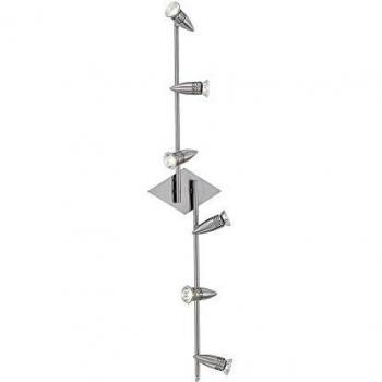 Netlighting Alfa 6 Light Adjustable Spotlight Bar Nickel GU10