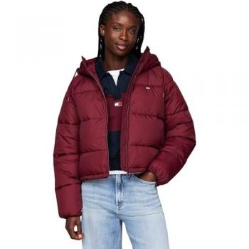 Tommy Jeans Daunenjacke Vail DW0DW18841 Dunkelrot Regular Fit M Damen
