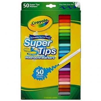 Crayola Washable Super Tip Marker Set – 50 Pieces