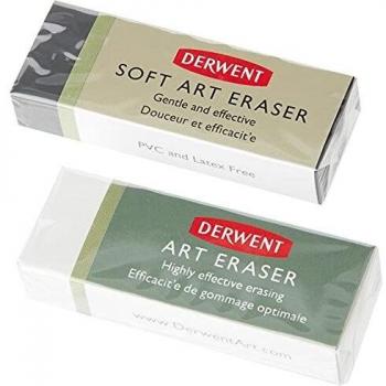 Derwent Art Eraser & Soft Art Eraser, Blister Pack, Set Of 2