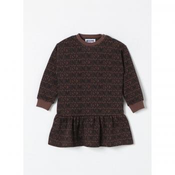 Abito in felpa con logo Moschino Marrone Taglia 6M