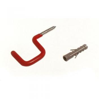 Burgundy Wall Hook Ladder Hook Utility Tool Storage with RAWL Plugs (Pack 200)