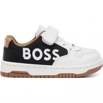 BOSS Casual Kid J52160 Piel Blanco y Negro