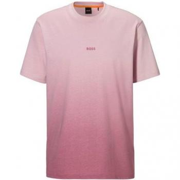 Boss Orange T-Shirt in Lila mit gesticktem Logo