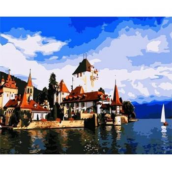 Mosaico di diamanti 3D Venezia e Barca 20x30CM