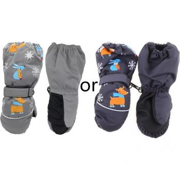 Children's Winter Cartoon Deer Rabbit Thick Insulated Gloves