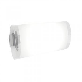 Applique Oval Tube 2 Luci in Vetro Satinato