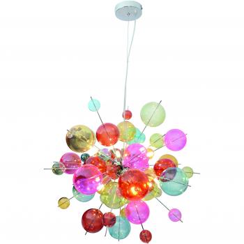 Näve Pendelleuchte »Explosion«, 10 flammig-flammig, Hängeleuchte, metall, glas, multicolor, 10xG9 max.20W