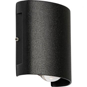 Qazqa Silly Outdoor LED Wall Light, Black, 2‑Light IP54