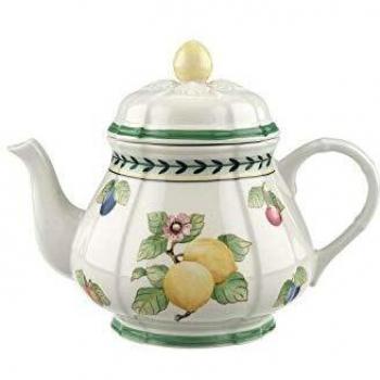 Villeroy & Boch Teapot with Lid in French Garden Design, Fleurence, 1-Liter Capacity, Premium Porcelain