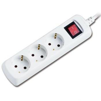Regleta 3 vías Aigostar 3 metros 16A 250V blanca