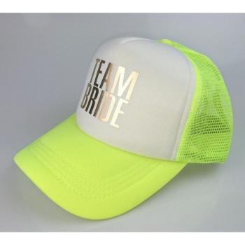 Gorras blancas de despedida de soltera con estampado dorado