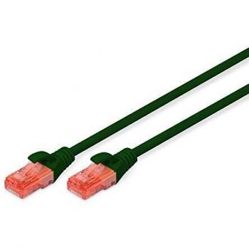 Digitus DK-1617-020/G RJ45 Cavo di rete, cavo patch CAT 6 U/UTP 2.00 m Verde Ritardante di fiamma, Privo di alogeni, tondo, coppie intrecciate, non schermato