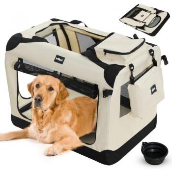 Box per Cane Traspirante in Tubo d'Acciaio