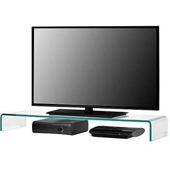 Rialzo in vetro trasparente per display, dimensioni 120x30x13 cm