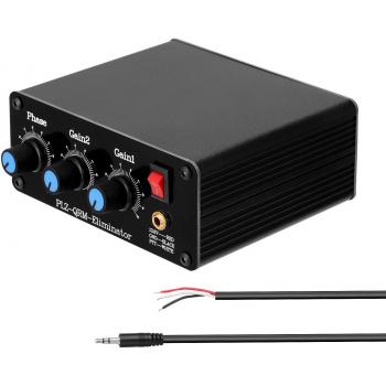 KKMOON eliminador de interferencias PLZ-QRM (1-30MHz), para bandas HF, con carcasa de aluminio y control de fase ajustable