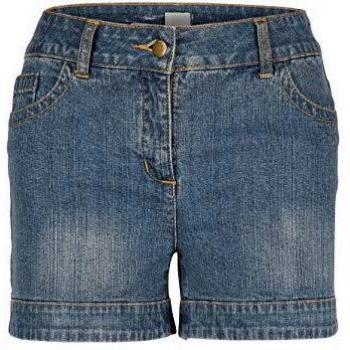Blaue Jeans-Shorts mit Used-Look für Damen von Alba Moda