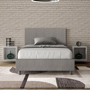 Cama de una plaza y media Labirinto 2 gris acolchada
