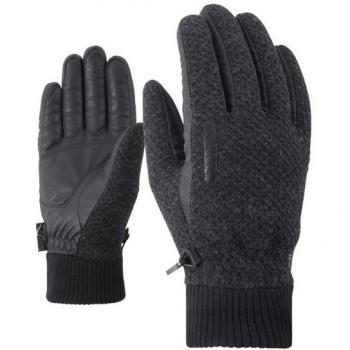 Multisporthandschuhe ZIENER IRUK AW Gr. 6,5, grau (dunkelgrau), Herren, Materialmix, Handschuhe