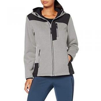 CMP Women's Jacket with Fixed Hood, Gesso, Size 50/44