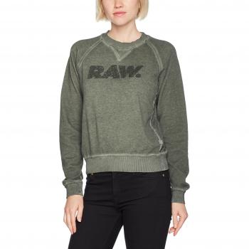 Sudadera G-STAR RAW Daefera Cropped R para Mujer, Color Verde