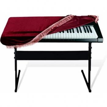 Burgundy Purple Piano Dust Cover with Storage Bag for 61 Keys